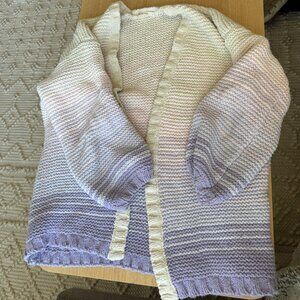 Marine Layer cardigan, ombre purple and white